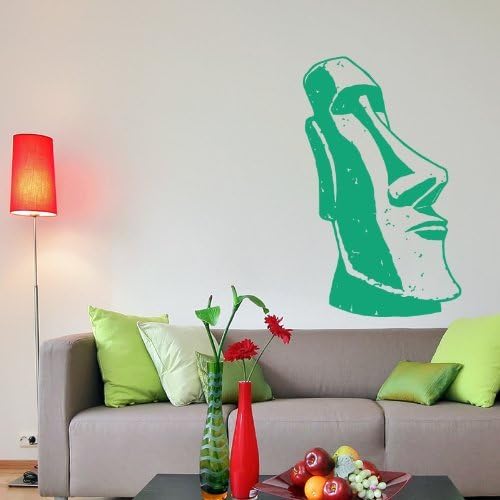 Easter Island Dum Dum Head Wall Sticker / Decal Beige