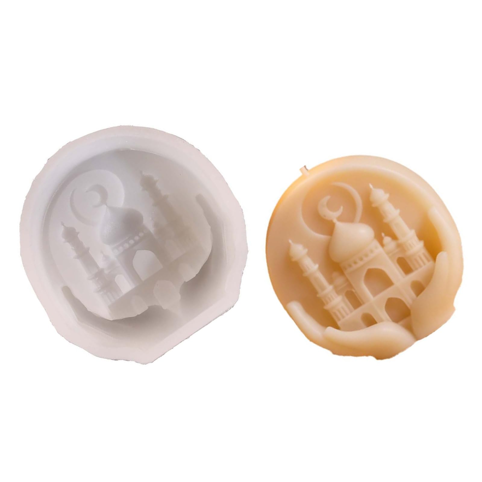 hogtnd Sturdy Silicone Candle Mould "Castles" for Unique Aromatherapy Decoration and Artistic Projects, Handmade Candle Making Kit