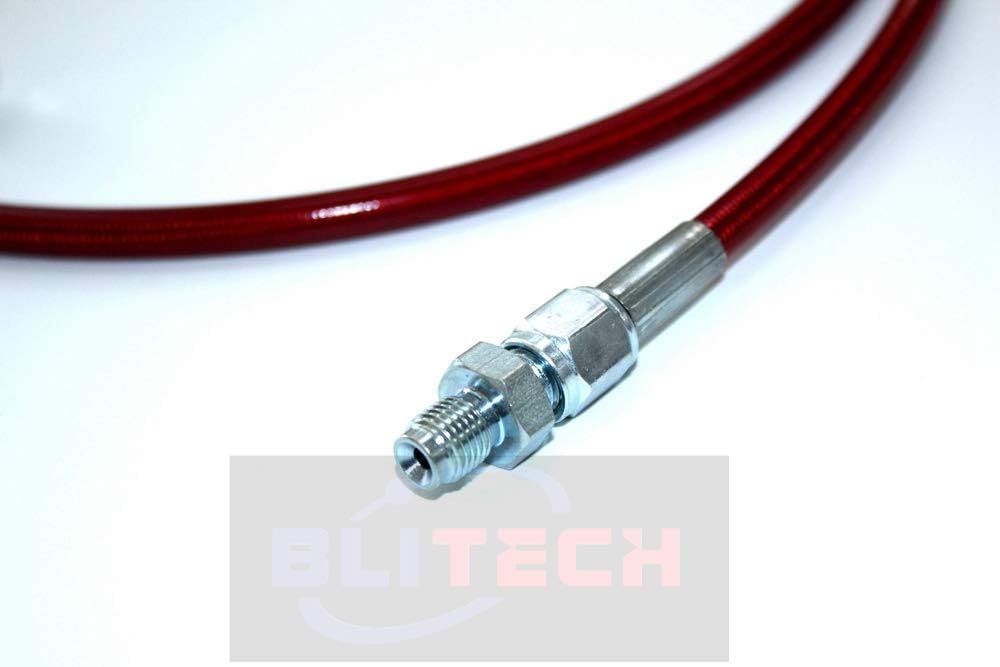 Clutch Line Cables Stainless Steel Braided Compatible with Civic 1992-2000; Acura Integra 1994-2001, Red color