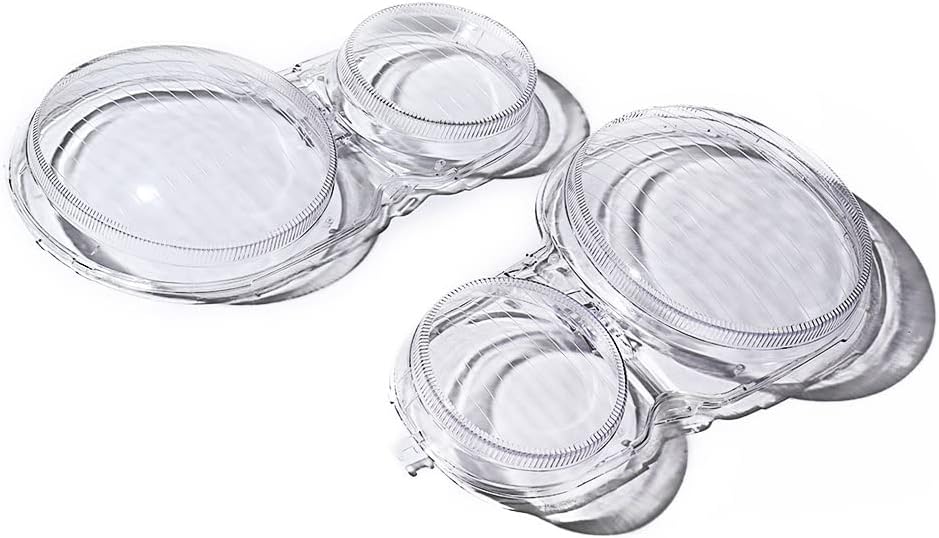 Left Right Headlight Covers Shell Transparent Lens Compatible for 1996-2002 Mercedes W210 E280 E300 E320 E420 E430 E500 Headlamp, MB2502104 MB2503104