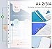 Clear Sheet Protectors 11.89 x 9.17in,100 A4 Punched Pocket,Heavy Duty Binder Sleeves 11-Hole Plastic Page Protectors Sheet Top Loaded for 2/3/4 Ring Binder Fits Standard A4 Paper for Home,Office