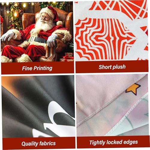 Couverture de porte de garage du Père Noël en textile premium format 8x7 ft - 7