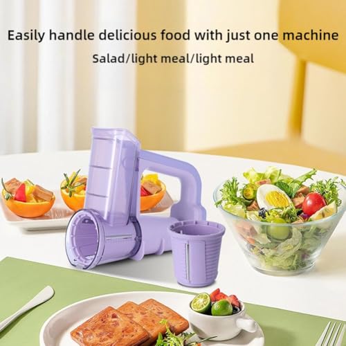 pulunto Electric Vegetable Slicer, 3-in-1 Electronic Fruit Salad Shooter, Electric Grater with 3 Type Cutters Stainless Steel, Cheese Grater for Home Kitchen Use, - Image 3