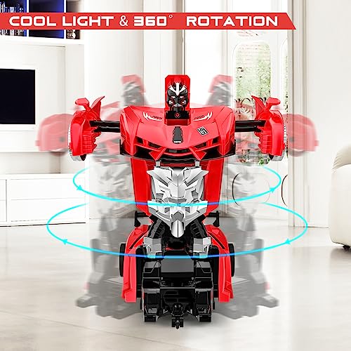 Kkones HS028-1F Remote Control Car, Toy For 3-8 Year Old Boys, 360° Rotating Rc Deformation Robot Car Toy thumb #2
