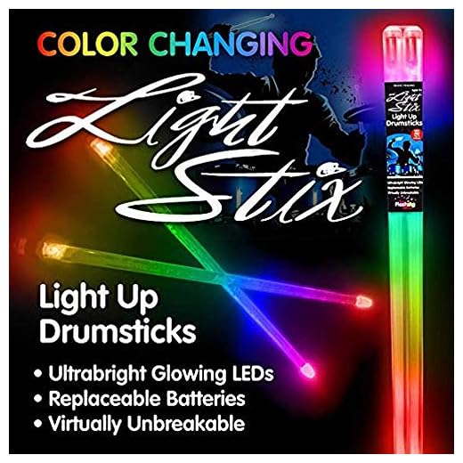 Light Stix LED Light Up Drumsticks (Color Change)| Changes Color Every Beat!