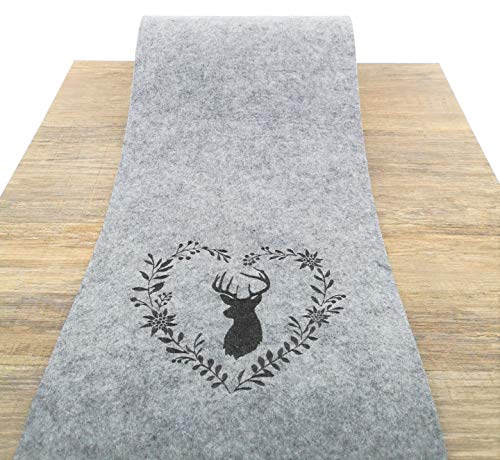 MC Trend - Runner da tavola in feltro con corna di...