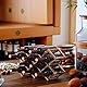 Qtuie Weinregal Holz Weinflaschenhalter 10 Flaschen Weinhalter Faltbares Weinständer Flaschenregal zur Aufbewahrung von Wein und Sektregal Weinregale Weinflaschenregal für Bartheke, Wohnzimmer, Küche