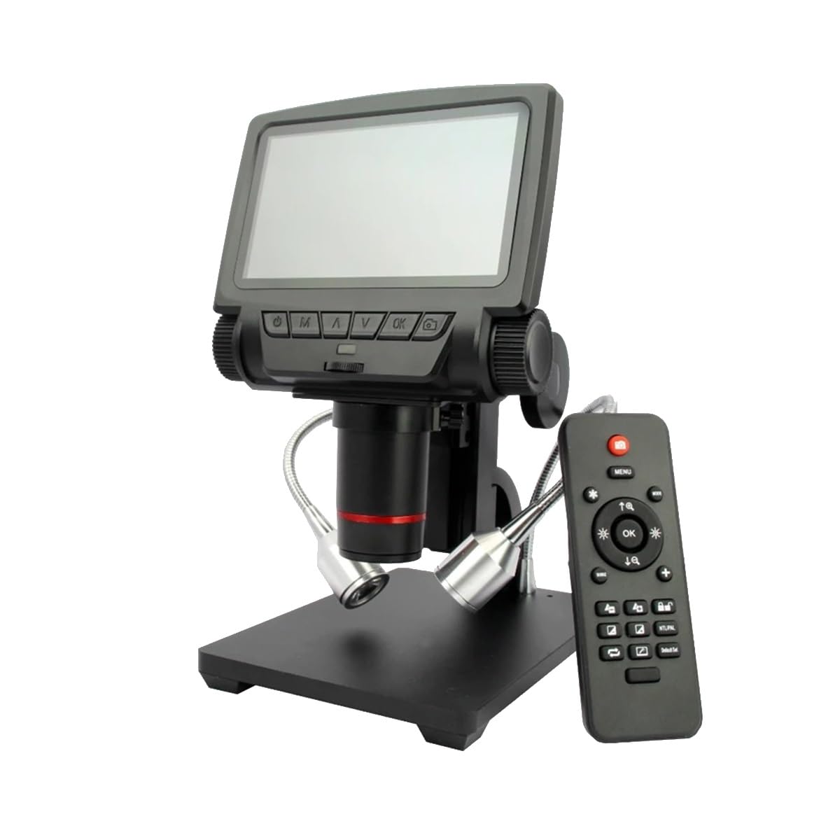 Mikroskop Hdmi/Av, Mikroskop Cyfrowy Usb, 5-Calowy Wyświetlacz Lcd, Pomiar Odległości Obiektów, Do Naprawy Płytek Drukowanych Telefonów Komórkowych, Lutowania, Lupy