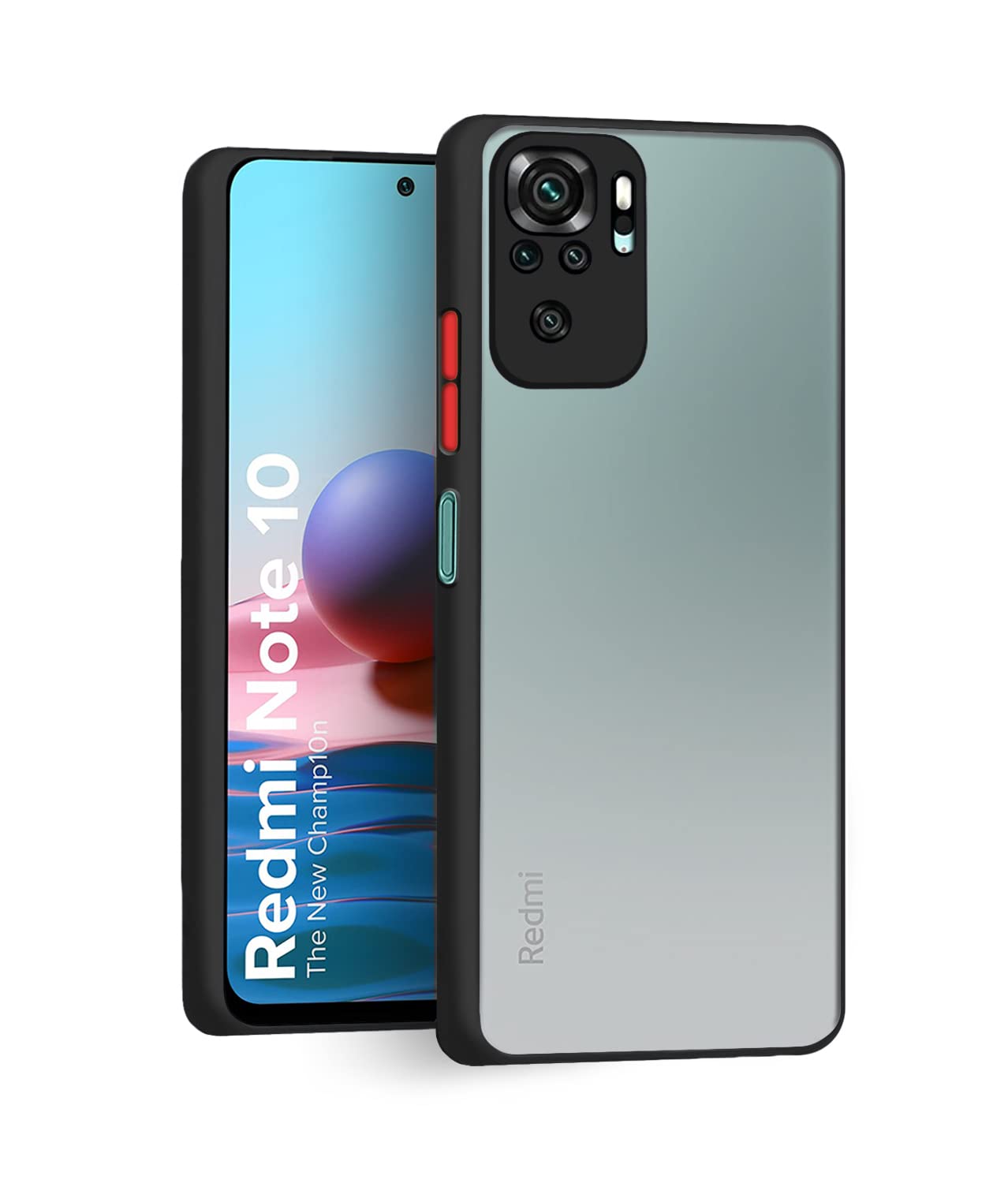 CEDO Redmi Note 10 / Note 10s Smoke Cover Back Case | Camera Bump Protection Frosted Matte | 360 Degree Shockproof Rubberized Anti-Drop Slim Hard Backcover (Black) (B09H7K67DX) Amazon Price History, Amazon Price Tracker