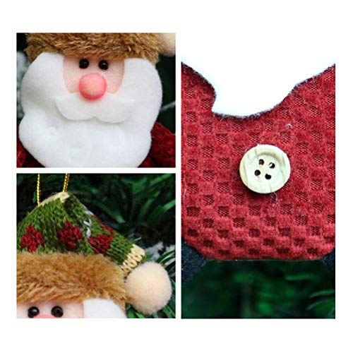 BESTOYARD 3 peças adoráveis enfeites para pendurar no Natal Papai Noel boneco de neve renas decoraçõ