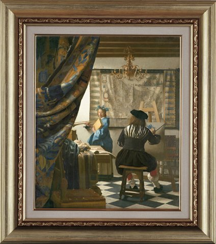 豚に真珠　原画　オリジナル　油絵　絵画　フェルメール 豚に真珠 原画 オリジナル 油絵 絵画 フェルメール
