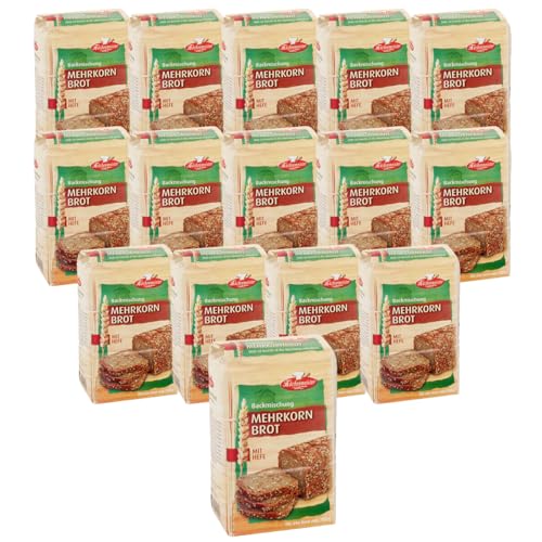 BIELMEIER KÜCHENMEISTER Brotbackmischung Mehrkornbrot 15 Stück á 500g Jeden Tag frisches Brot genießen Made in Baden-Württemberg