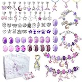 Mädchen Geschenke 5-12 Jahre,Armbänder Selber Machen Kinder Schmuck Basteln Mädchen Kinder,Charm Armband Kit Diy,Weihnachten Geschenk Geburtstag Geschenk 5 6 7 8 9 10 11 12 Jahre