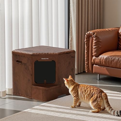 Gardner Pet Extra Large Cat Litter Tray, Odor-Resistant Enclosed Cat Litter Box with Removable Bottom Compartment Tray, Easy Cleaning, Suitable Cats - Image 9