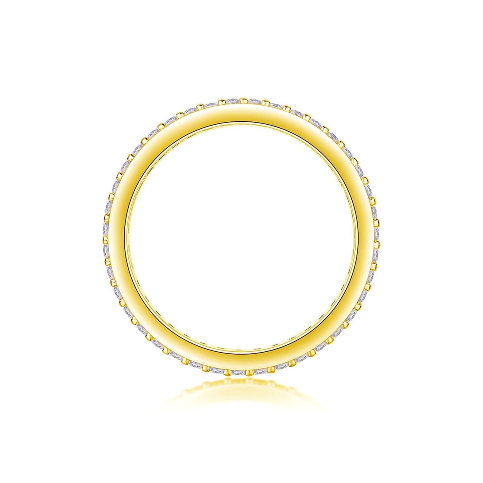 KnSam Anillo de boda de oro de 9 K/14 K/18 K, joyas auténticas, anillos de amistad eterno con moissanita, anillos de banda de oro amarillo Au 375/585/750, talla 47-65