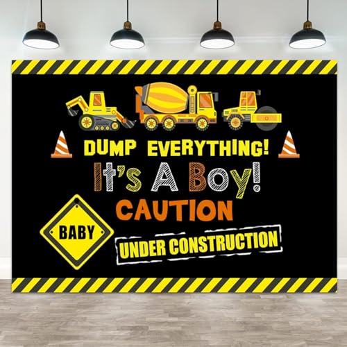 Photographie construction It's a Boy pour décorer une baby shower garçon