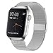 MCORS Compatible with Apple Watch Band 44mm 42mm,Stainless Steel Mesh Metal Loop with Adjustable Magnetic Closure Replacement Bands for Iwatch Series 5 4 3 2 1 Silver