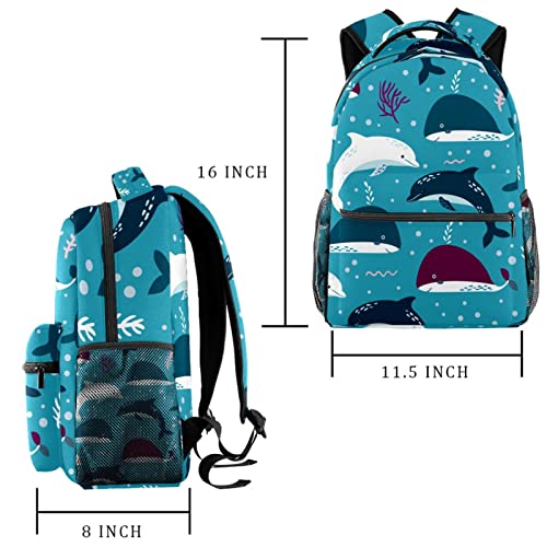 Bolsos de hombro con delfines para senderismo y excursiones 2