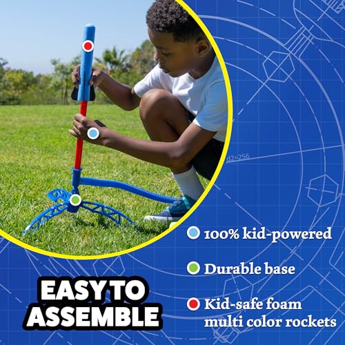 image for Stomp Rocket Jr Rocket Refills, 8 Multi-Color Rockets - Replacement Ro