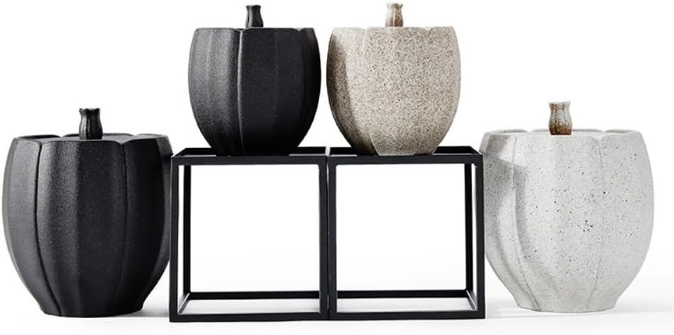 SONGCHAO Sugar Jar Creative Stoneware Bulk Tea Storage Jar with Lid Ceramic Small Sealed Retro Chinese Set Single Tea Canister(A)