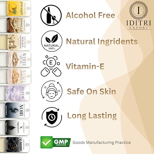 Image of IDITRI EXPORT Solid Perfume |Vanille&Cool Epic Alcohol Free Wax Perfume Balm, Long Lasting | Pocket Tin 12g, Pack Of 2| Non Greasy Smooth Glide, Travel Friendly Men And Women