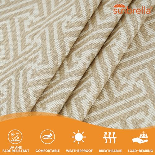 Image of Lazy Daze 12 FT Sunbrella Fabric Hammock, Non-Fading Double Outdoor Hammock