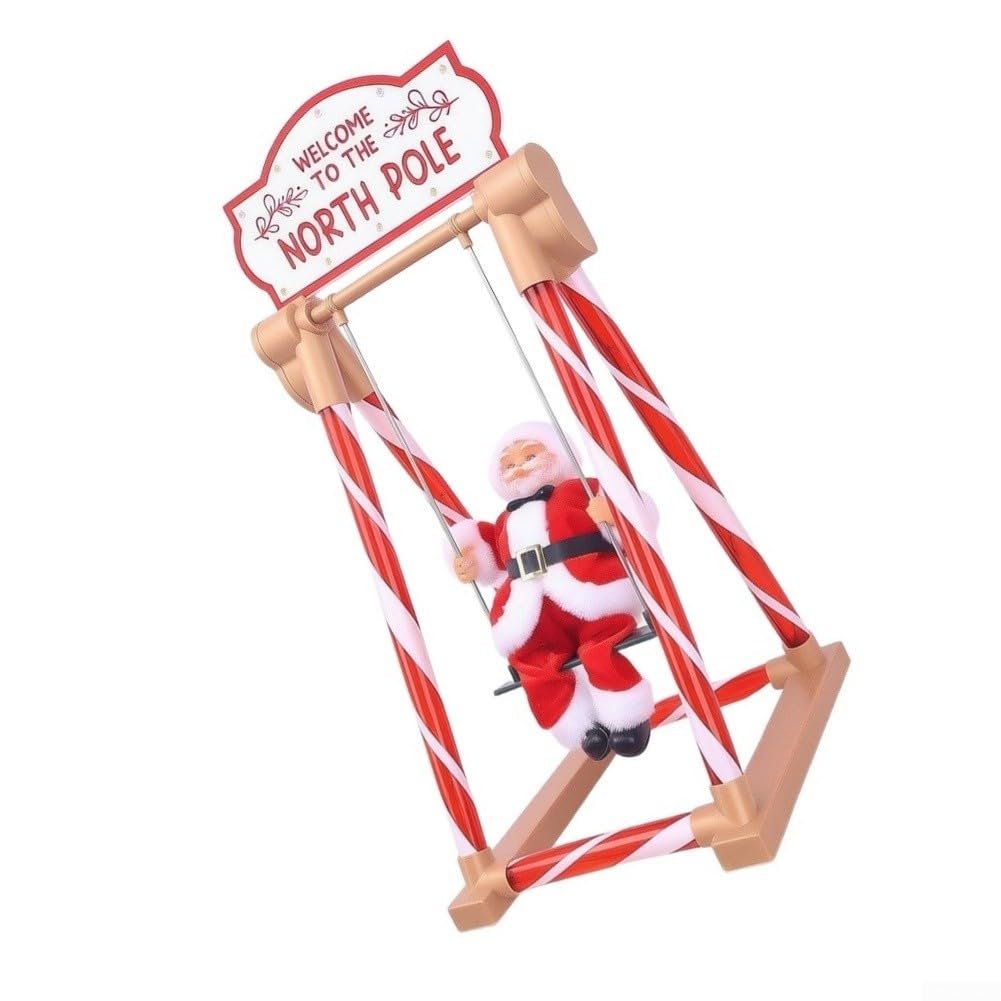 Animierte Weihnachtsmann für schaukel Figur 50cm mit LED Lichtern