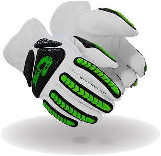 Magid T-REX Rebel TRX814 Goatskin Para-Aramid Driver Impact Gloves - Cut A6 Protection, Dexterity & M-Force Defense, White