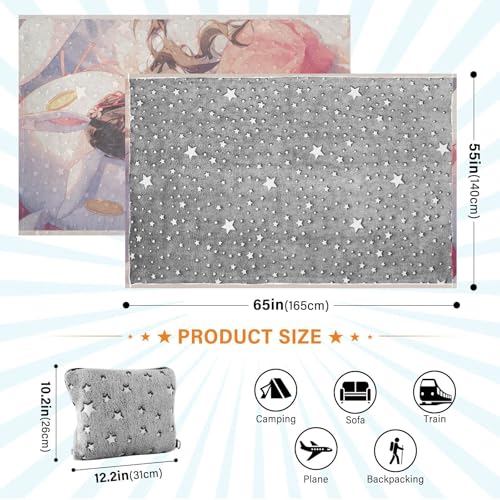 Mantas para sofá grande y acogedora de anime para salón y dormitorio 5