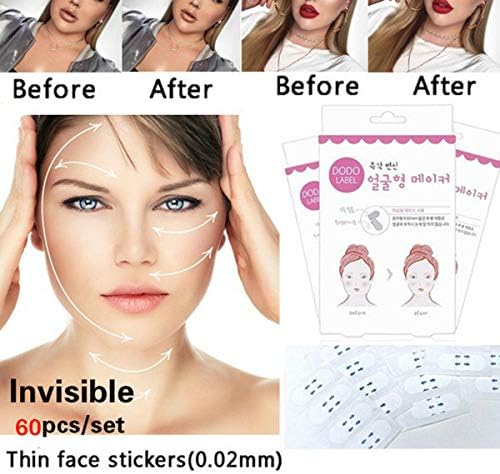 Face Lifting Patch Invisible Artifact Sticker Lift Chin Thin Face Sticker Adhesive Tape Make-up Face Lift Tools 60PCS/Box