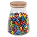 77L Food Storage Jar for Chocolate, 32.4 FL OZ (960 ML), Food Storage Jar with Sealed Bamboo Lid, Clear Glass Storage Canister for Serving Chocolate, Coffee, Candy and More