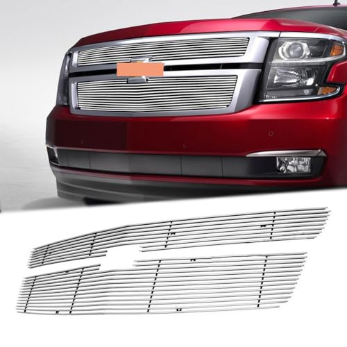 Front Chrome Grille Fits 2015-2020 Chevy Tahoe Main Upper Billet
