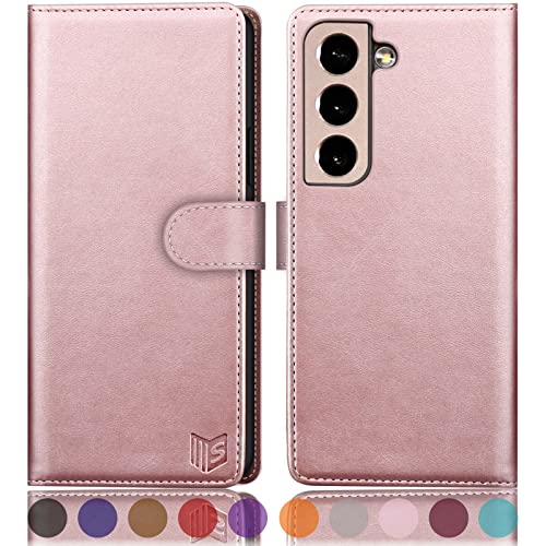 Étui en cuir premium Samsung S22+ SUANPOT Or Rose