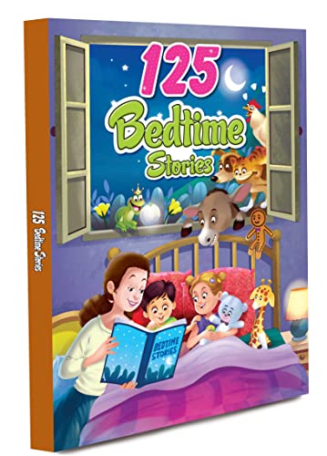 Image of GOLDEN MINDS 125 Bedtime Stories Book For Kids - Enchanting Tales For Sweet Dreams | Fun & Relaxing Illustrated Stories For Children | For Bedtime Reading & Family Time-(Age 5-18 Year)