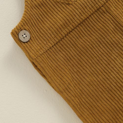 Emmababy Western Corduroy Overalls Baby Boy Girl Duck Jumpsuit Infant Winter Romper Suspender Pants Overalls with Pockets4