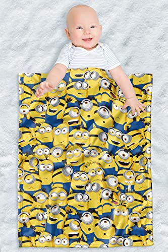 Image of LOGOVISION Minions Lightweight Baby Blanket, 30"X40", Minion Group Unisex for Infants Girls & Boys
