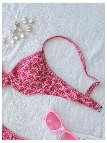 SOLY HUX Women's Floral Print Underwire Bikini Set 2 Piece High Waisted Boho Swimsuit3