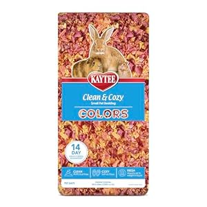Kaytee Clean & Cozy Colors, Small Animal Bedding with Extreme Odor Control, Sunset, 24.6 Liters