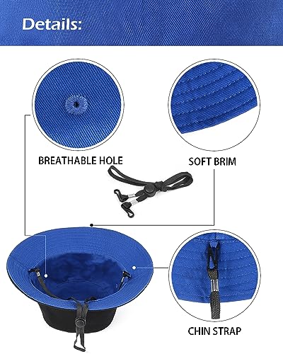 Image of XXL Oversize Bucket Hat Reversible, XL L M S Fisherman Sun Cap With Chin Strap, Travel Beach Outdoor Hat For Men Women