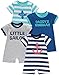 Wan-A-Beez Baby Boys' and Baby Girls' 2 Pack Graphic Short Sleeve Romper