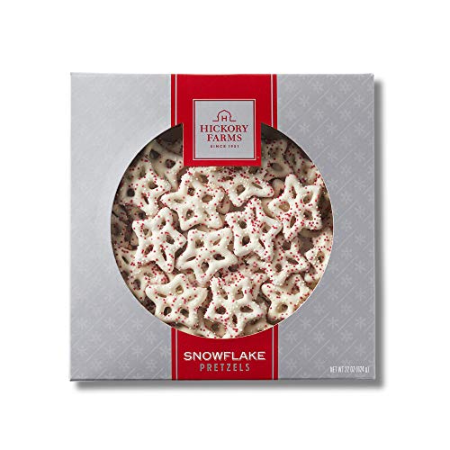 Hickory Farms Snowflake Pretzels | Perfect for Holiday Gifting, Hostess Gifts, Parties, Entertaining, Snacking, Food Care Packages, Thank You Gifts, Retirement Gifts, Business Gifting