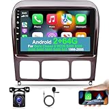 Kabelgebundenes und kabelloses Carplay und Android Auto: Eingebautes drahtloses/kabelgebundenes Apple CarPlay und Android Auto, mit denen Sie Ihr Smartphone bequem über die drahtlose/kabelgebundene CarPlay- oder Android Auto-Funktion integrieren können, mit der Sie telefonieren, Musik abspielen, auf die Kartennavigation zugreifen usw. können.