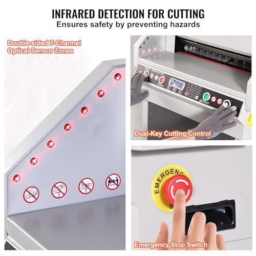 Mophorn PAPER CUTTER 450Mm 17.7 Inch Paper Cutter Guillotine Numerical Control Automatic Digital : Office Products thumb #4