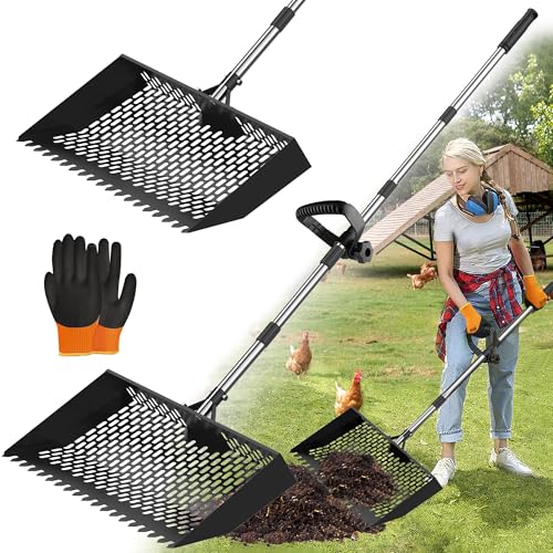 Chicken Poop Scooper with Ergonomic Grip, 4 in 1...