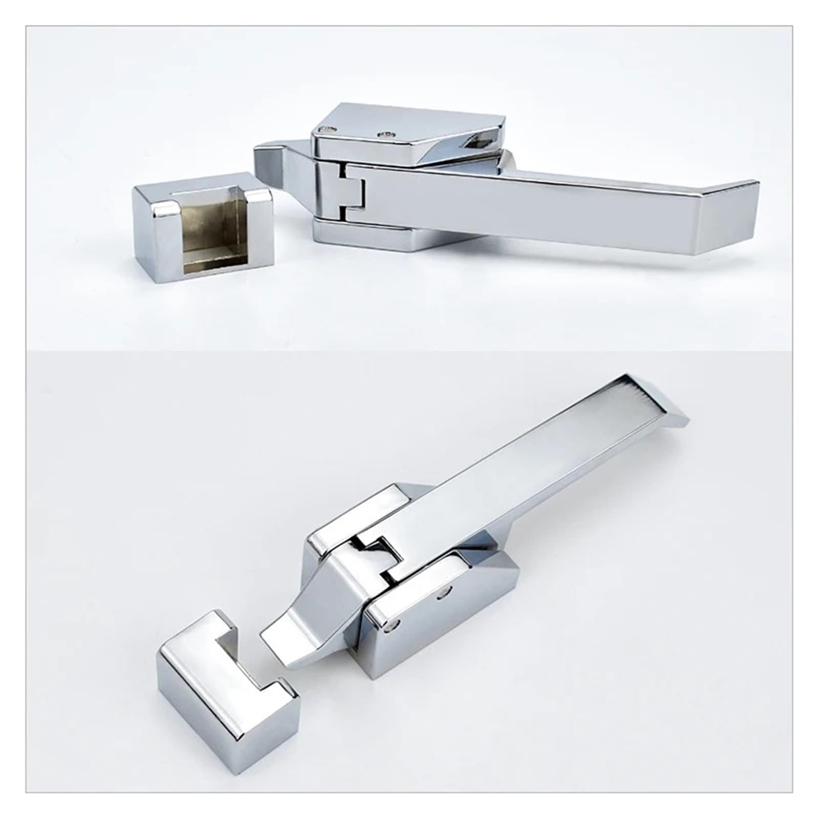 Poignée de congélateur Charnière de porte de four Entrepôt frigorifique Serrure industrielle Laboratoire Loquet Matériel Tirer Pièce Équipement Usine 1 Pièces(Black with key)