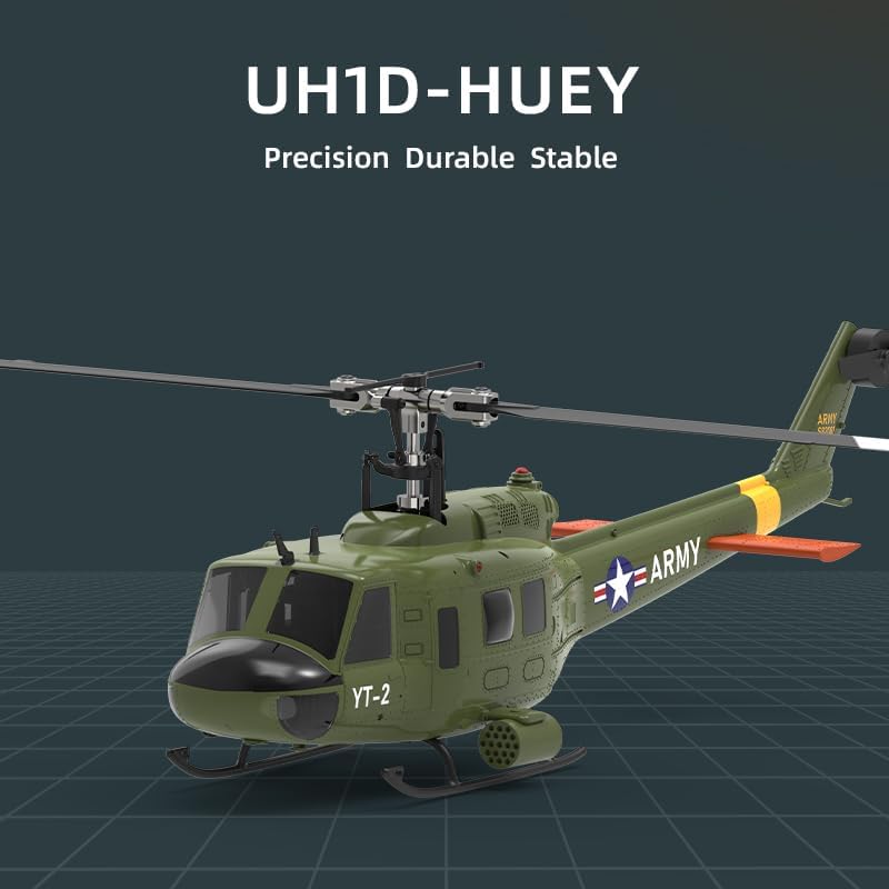 Samping view of the UH1D-Huey RC Helicopter