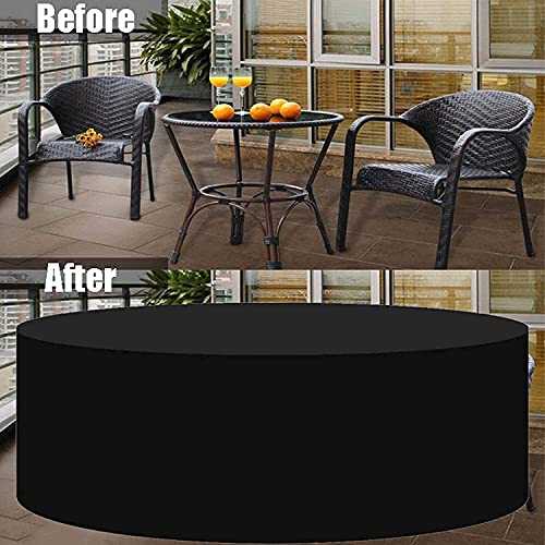 Housse table ronde jardin 310x90cm bâche imperméable extérieure - 3
