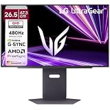 LG 27GX790A-B 27-inch Ultragear OLED Gaming Monitor QHD 1440p 480Hz, 0.03ms, DisplayPort 2.1, True Black 400, NVIDIA G-Sync, AMD FreeSync Premium Pro, HDMI, USB, Tilt/Height/Swivel/Pivot Stand, Black