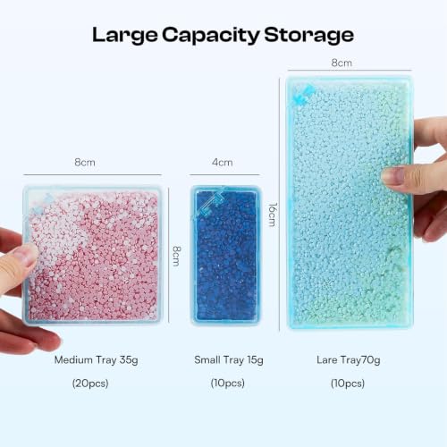 Image of Caydo 40 PCS Diamond Painting Storage Containers Trays wit Lids, 3 Size