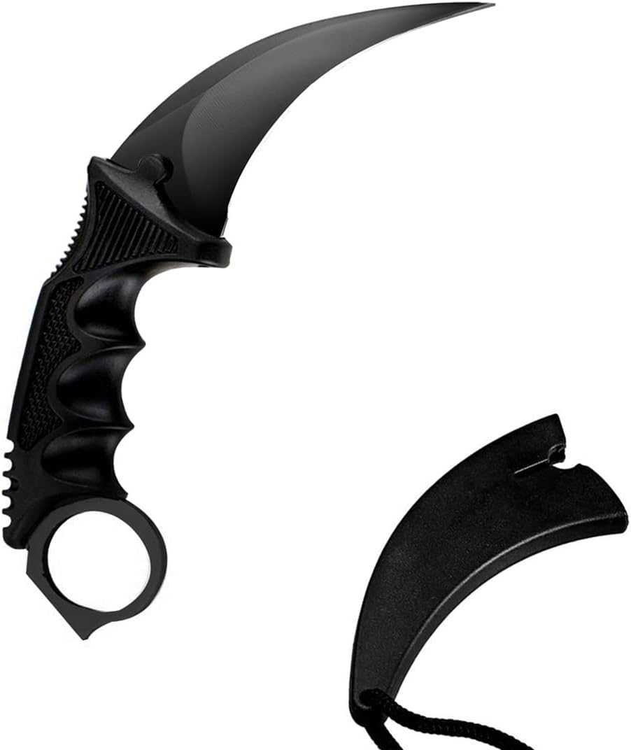 TOPOINT Karambit Trainer Knife No Cutting Edge Karambit Practice Training Knife Without Cutting Edge Trainer Tool with Sheath for Beginner 100% Safe Trainer Tool